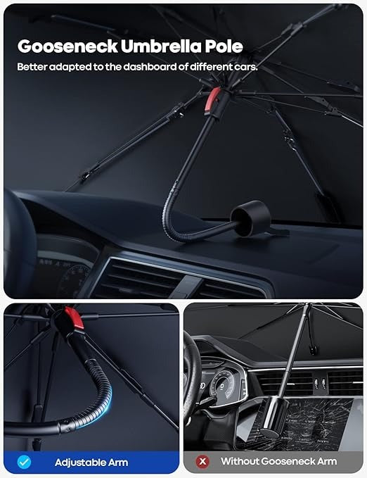 وداعاً للمقاعد الحارقة والمقود الساخن! ☀️ Keeps Your Car Cool & Protects Interior from UV Damage