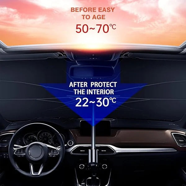 وداعاً للمقاعد الحارقة والمقود الساخن! ☀️ Keeps Your Car Cool & Protects Interior from UV Damage